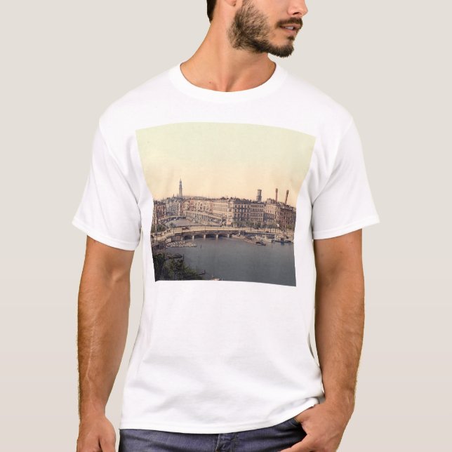 Hamburg Alsterarkaden Deutschland Alster Deutschla T-Shirt (Vorderseite)