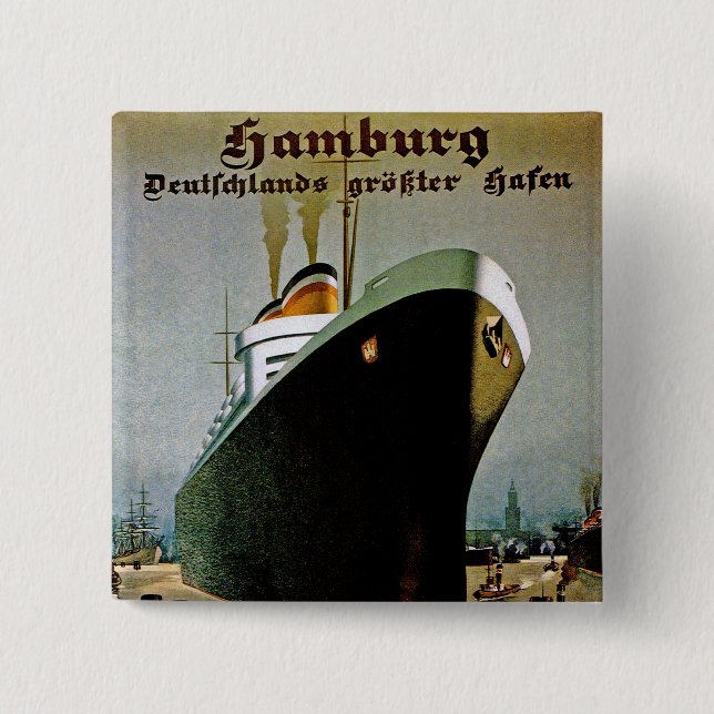 Hamburg-Amerika-Linie Button (Vorderseite)