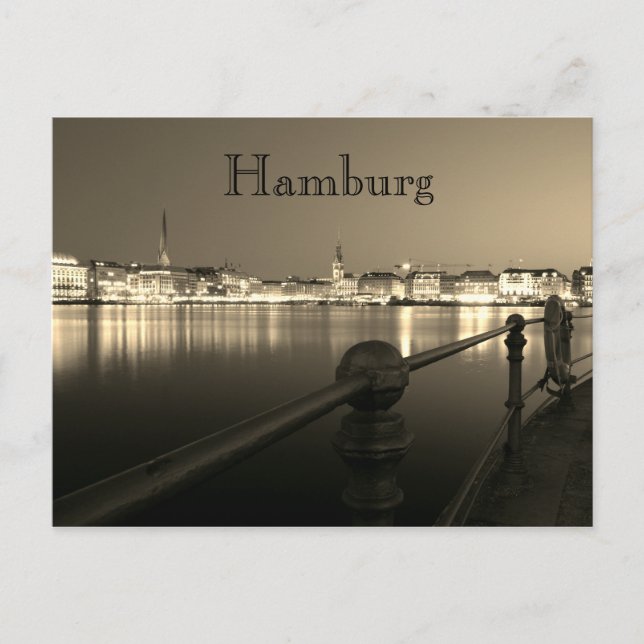 Hamburg Binnenalster Postkarte (Vorderseite)