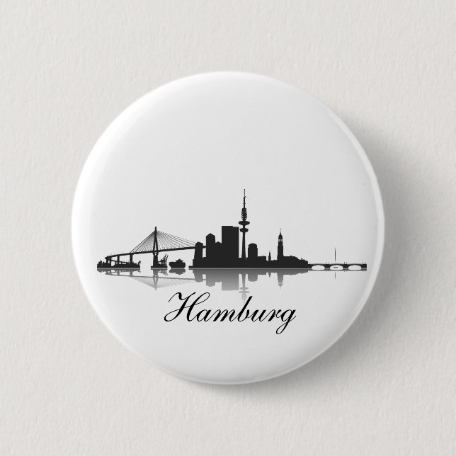 Hamburg Button / Anstecker / Pin (Vorderseite)