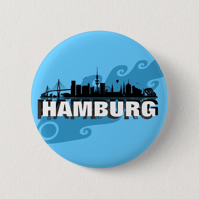 Hamburg Button / Anstecker / Pin (Vorderseite)
