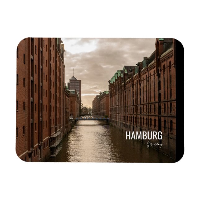 Hamburg City Deutschland Speicherstadt Magnet (Horizontal)