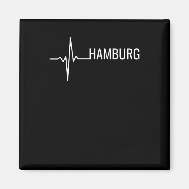 Hamburg City Heartbeat Magnet (Vorne)