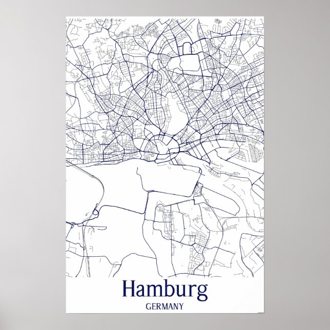 Hamburg City Map Poster (Vorne)