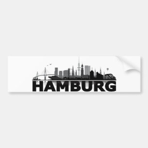 Hamburg City Skyline Autoaufkleber / Aufkleber