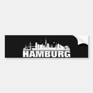 Hamburg City Skyline Autoaufkleber / Aufkleber