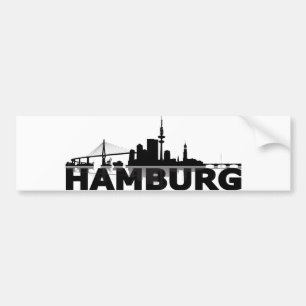 Hamburg City Skyline Autoaufkleber / Aufkleber