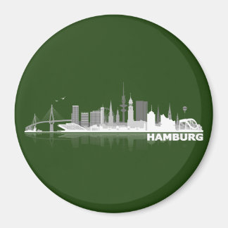 Hamburg City Skyline Magnet / kühlschrankmagnet