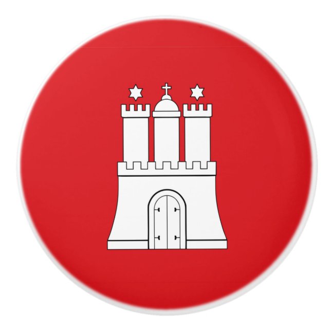 Hamburg City Symbol Keramikknauf (Vorderseite)