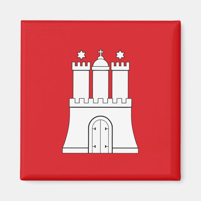 Hamburg City Symbol Magnet (Vorne)