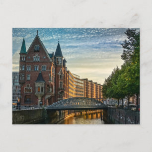 Hamburg, Deutschland City View Postkarte