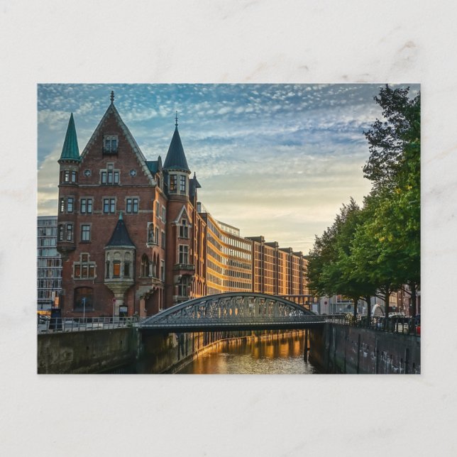 Hamburg, Deutschland City View Postkarte (Vorderseite)