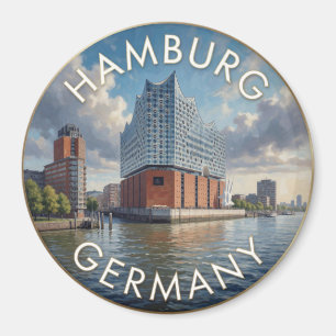 Hamburg Deutschland Elbphilharmonie Flussszene Magnet