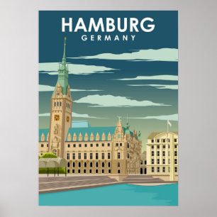 Hamburg Deutschland - Europastadt Poster