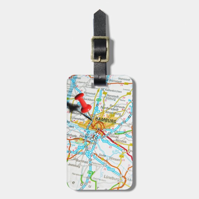 Hamburg, Deutschland Gepäckanhänger (Vorderseite vertikal)