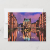 Hamburg, Deutschland in der Nacht