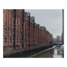 Hamburg Deutschland Kanal Lagerhäuser im Winter