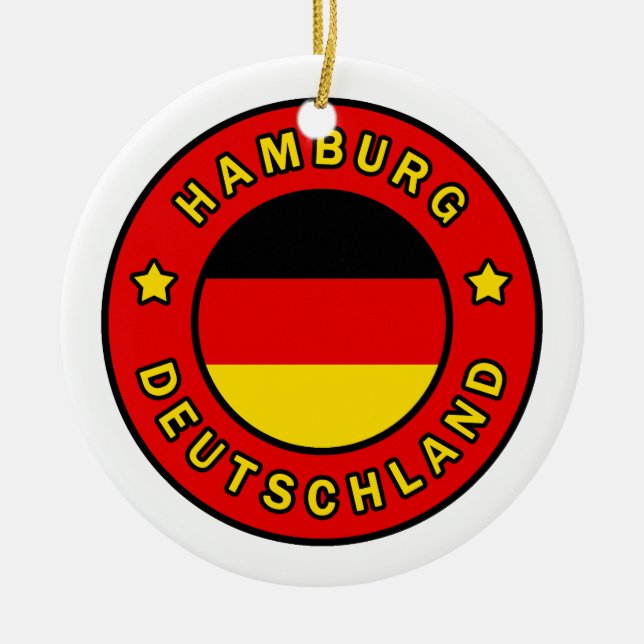 Hamburg Deutschland Keramik Ornament (Vorne)