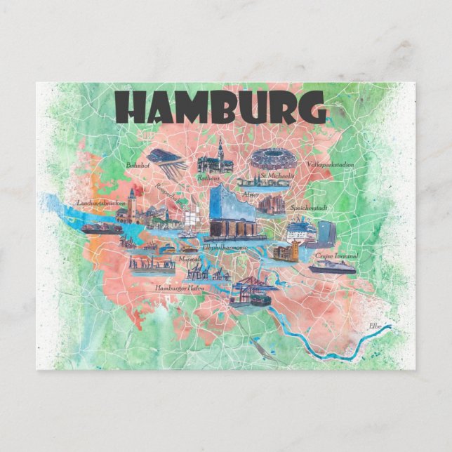 Hamburg Deutschland - Lieblingskarte Postkarte (Vorderseite)