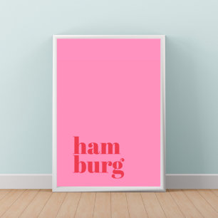 Hamburg Deutschland modernes Stadtplakat Poster