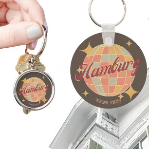 Hamburg Deutschland Retro Vintages Party Schlüsselanhänger