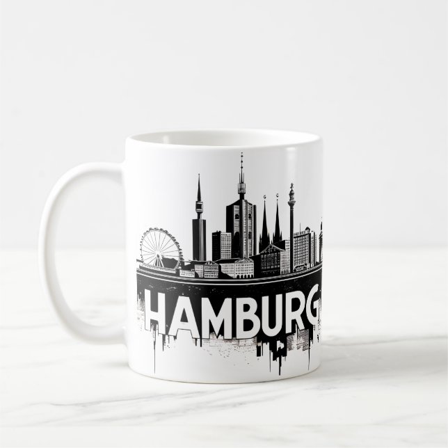 Hamburg Deutschland Skyline-Stadtbild Städtische R Kaffeetasse (Links)