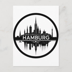 Hamburg Deutschland Skyline - Vintages Stadtbild Postkarte