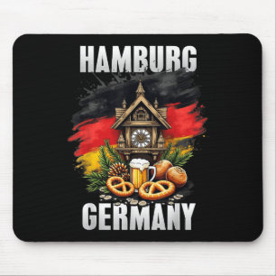 Hamburg Deutschland Souvenir German Flag Travel Mousepad