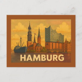 Hamburg Deutschland Stadt Kunst Postkarte