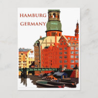 Hamburg, Deutschland, städtischer Hafen und Häuser