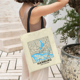 Hamburg, Deutschland Stadtplan-Tasche Tragetasche