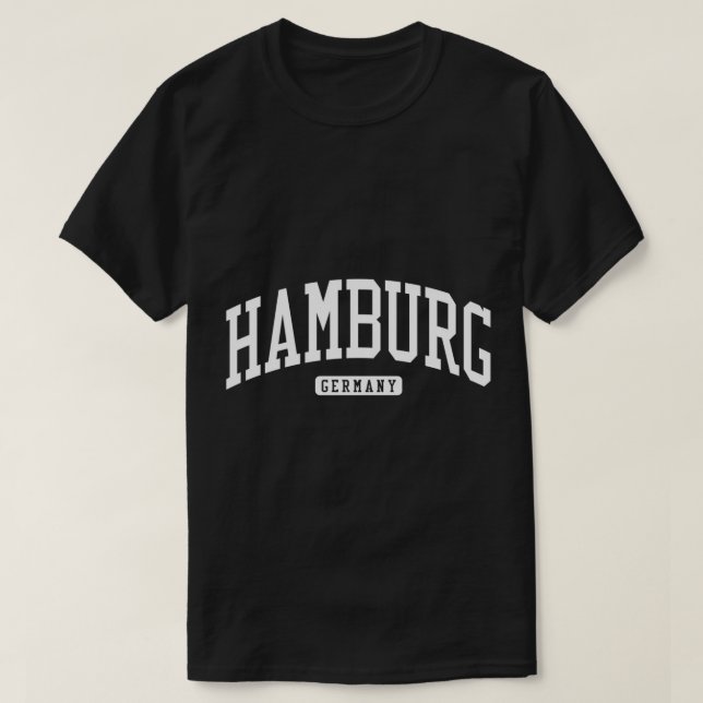Hamburg Deutschland Uni University Style Long Slee T-Shirt (Design vorne)