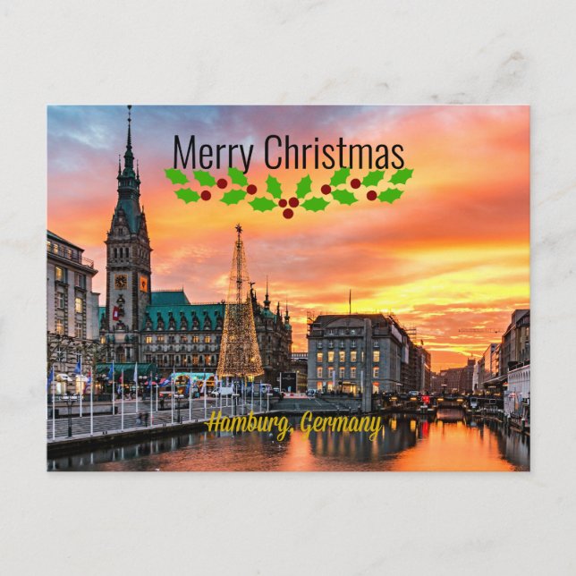 Hamburg, Deutschland Weihnachten Postkarte (Vorderseite)
