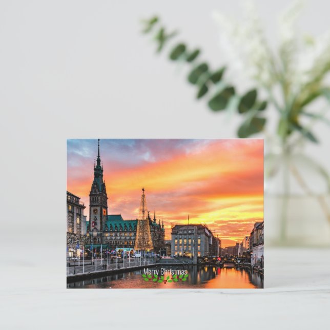 Hamburg, Deutschland Weihnachten Postkarte (Stehend Vorderseite)