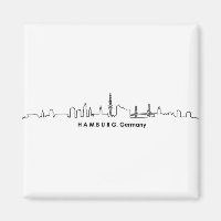HAMBURG Elbe Deutschland City Skyline Silhouette