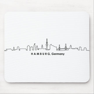 HAMBURG Elbe Deutschland City Skyline Silhouette Mousepad