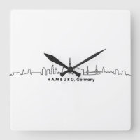 HAMBURG Elbe Deutschland Skyline-Silhouette