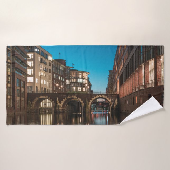 Hamburg Ellerntorsbrücke Badehandtuch (Badehandtuch)