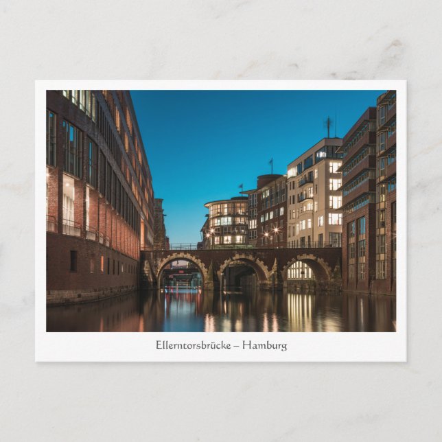 Hamburg Ellerntorsbrücke Postkarte (Vorderseite)