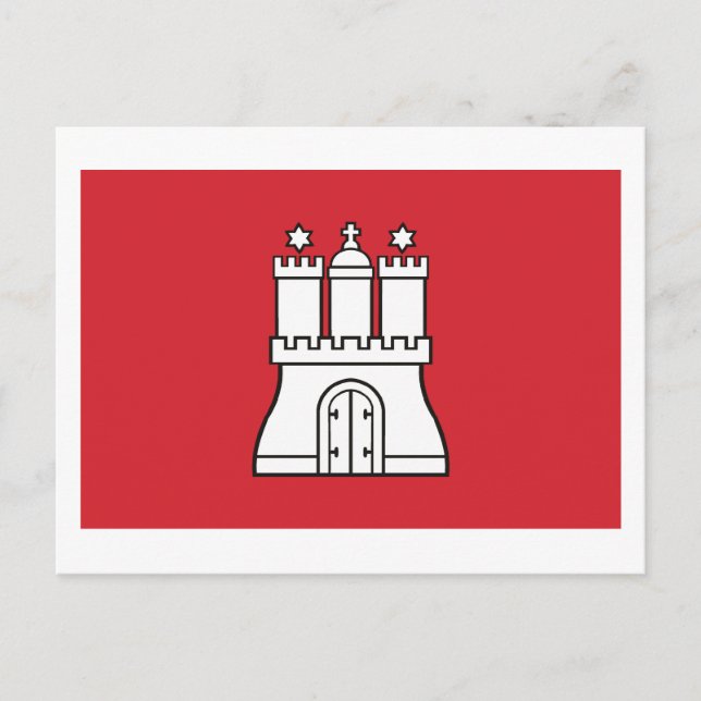 Hamburg Flag Postkarte (Vorderseite)