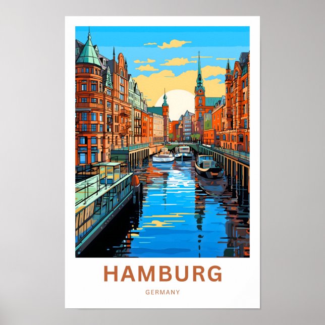 Hamburg Germany Travel Print Poster (Vorne)