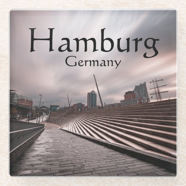 Hamburg Glasuntersetzer (Vorderseite)