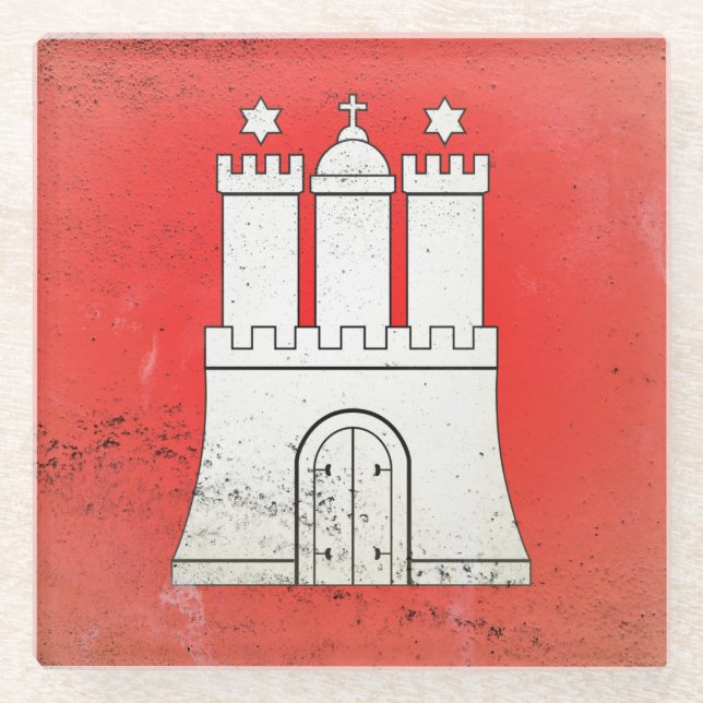 Hamburg Glasuntersetzer (Vorderseite)