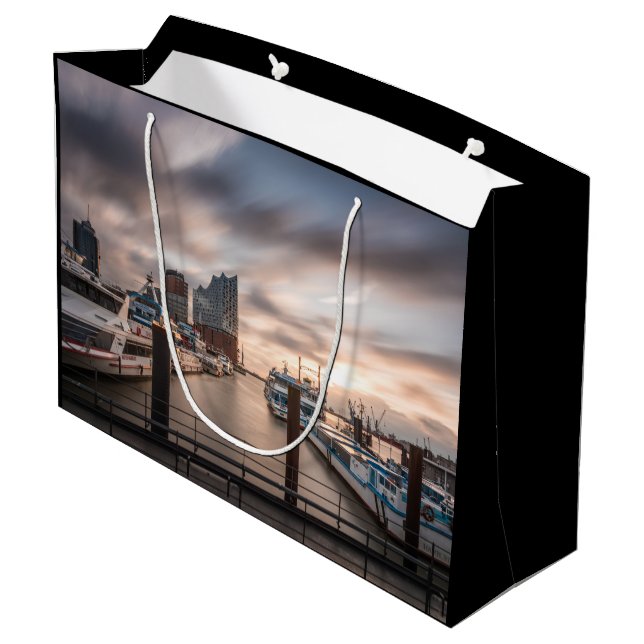 Hamburg Große Geschenktüte (Rückseite Schrägansicht)