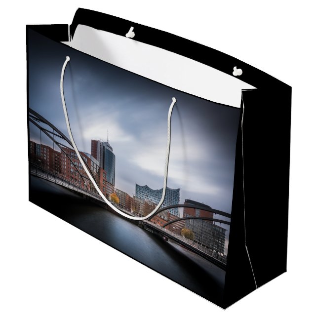 Hamburg Große Geschenktüte (Rückseite Schrägansicht)