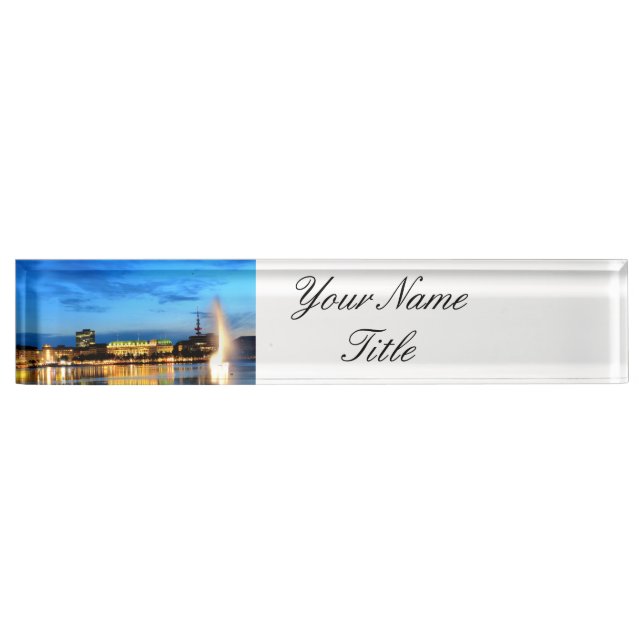 Hamburg Hafen Hafen Hafen Deutschland Alster Night Namensplakette (Vorderseite)