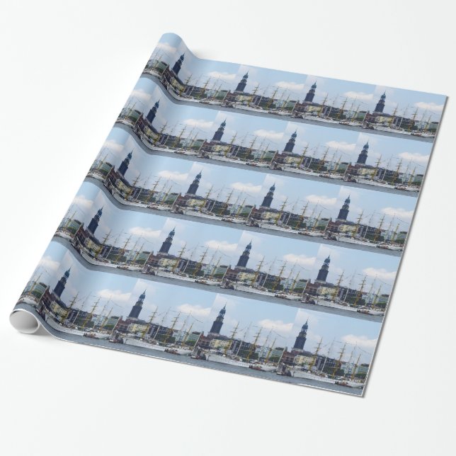 Hamburg Hafen Hafen Hafen Hafen Michel Deutschland Geschenkpapier (Ungerollt)