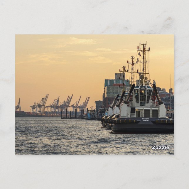 Hamburg hafen postkarte (Rückseite)