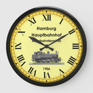 Hamburg Hbf Station ~ Deutschland ~ 1906 ~ Große U Große Wanduhr