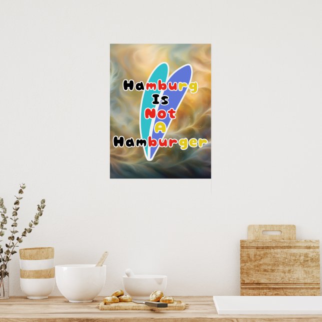 Hamburg Ist Kein Hamburger Poster (Küche)